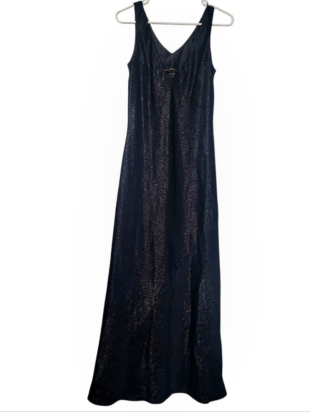 Jessica McClintock Black Sparkle Maxi Dark Fairy Dress Size 6